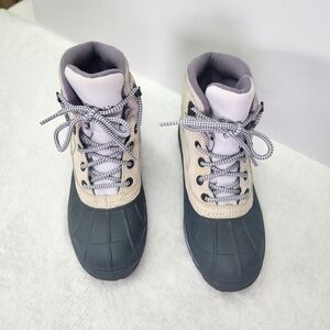 Women's Winter & Rain Boots - Beige and Gray